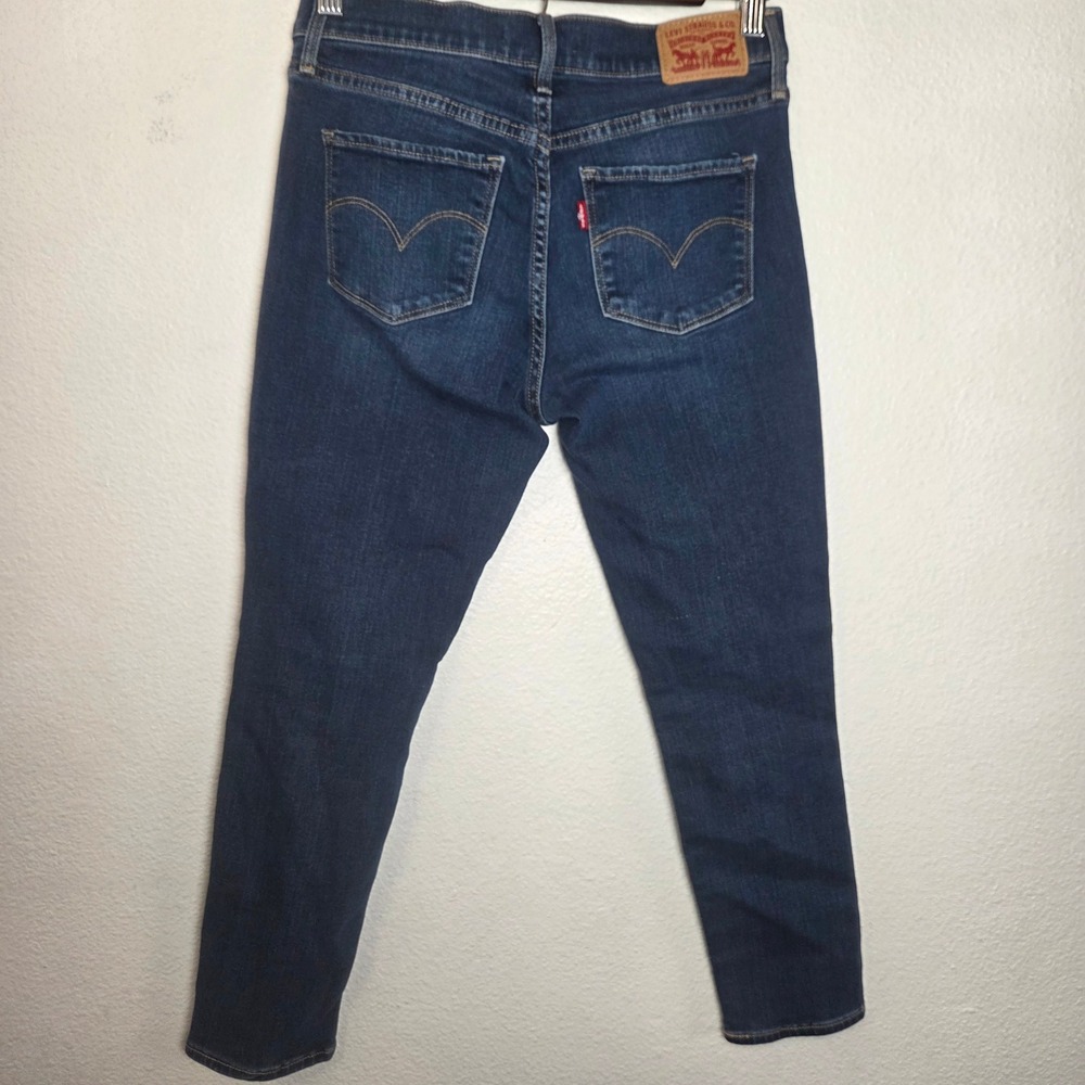 Levi's 311 Shaping Skinny Jeans Mid Rise Dark Wash Stretch Denim 27 - Picture 2 of 10